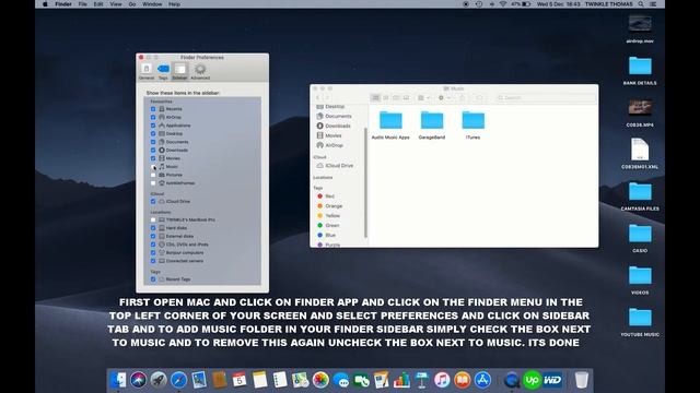 HOW TO ADD OR REMOVE MUSIC FOLDER IN FINDER SIDEBAR IN MAC OS MOJAVE смотреть онлайн