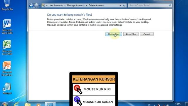 Cara hapus user account di windows 7 - menghapus akun windows | Belajar Komputer - Langsung Tutoria смотреть онлайн