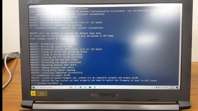 Convert Windows from Legacy BIOS to UEFI on Acer Laptop смотреть онлайн
