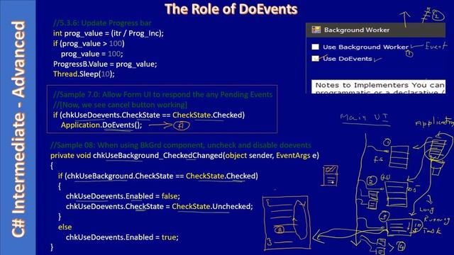 C# BackGroundWorker | Part 5 - Tasks with DoEvents | C# Advanced #129 смотреть онлайн