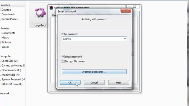 How to create passward in windows 7 using winzip смотреть онлайн