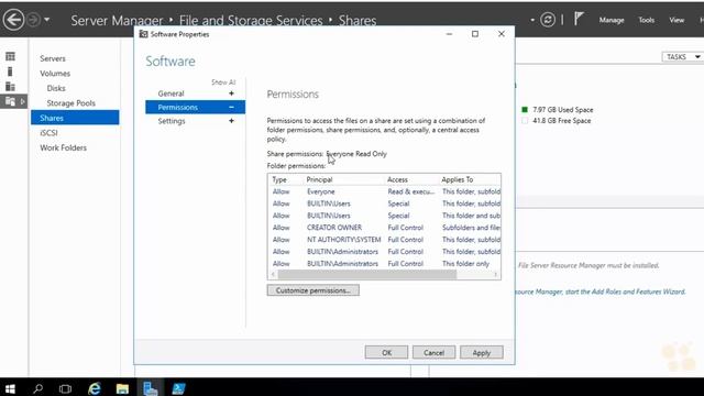 Configure Shares in Windows Server 2016 смотреть онлайн