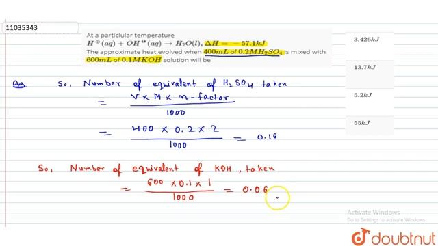 At a particlular temperature `H^(o+) (aq) +OH^(Theta)(aq) rarr H_(2)O(l),DeltaH = смотреть онлайн