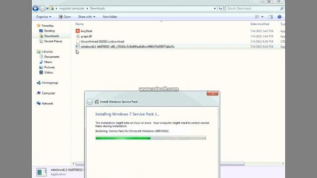 Updating Windows 7 to Windows 7 service pack 1 смотреть онлайн