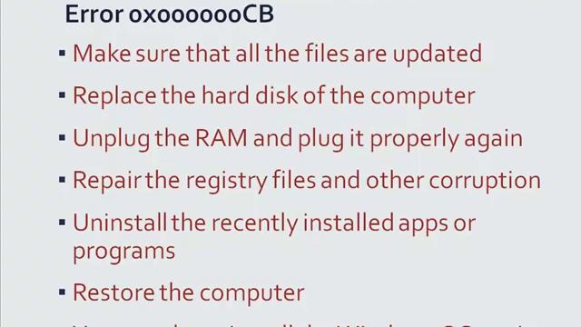Fix Windows Stop Error 0x000000CB смотреть онлайн
