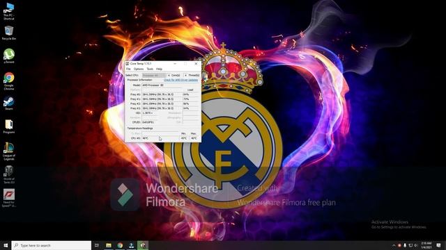 Core Temp program za proveru temperature procesora смотреть онлайн
