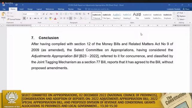 Select Committee on Appropriations, 02 December 2022 смотреть онлайн