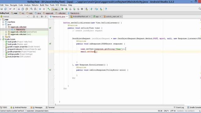 #5 VOLLEY ANDROID || JSONOBJECTREQUEST TO SERVER|| ANDROID STUDIO 2017 смотреть онлайн