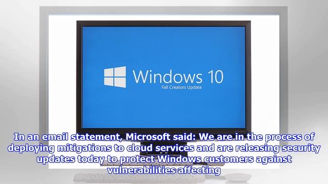 Microsoft issues an emergency fix for windows 10 to address processor bug смотреть онлайн