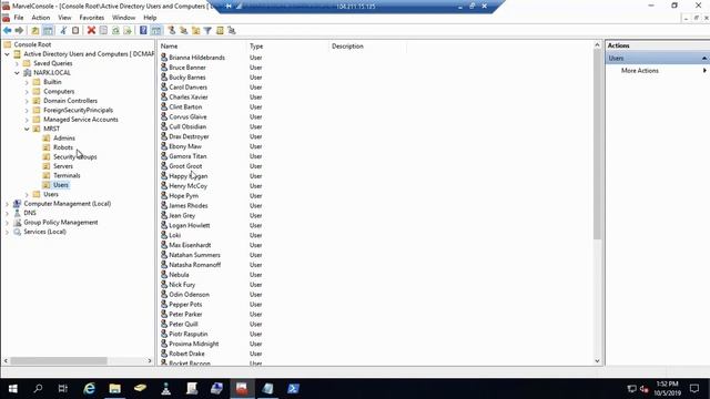 Create Marvel Users , Groups , Group Members and Group Policy Central Location (English Audio) смотреть онлайн