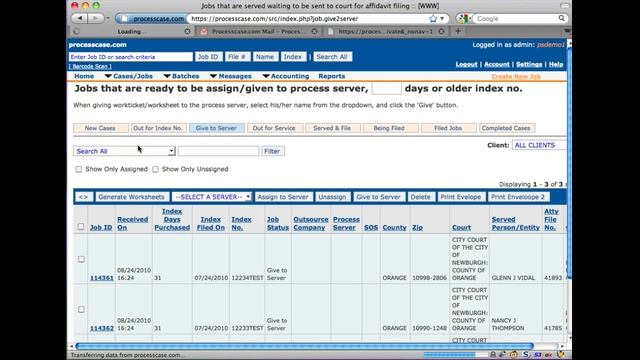 How how to assign worksheet to process server's iPhone App - ProcessCase.com смотреть онлайн