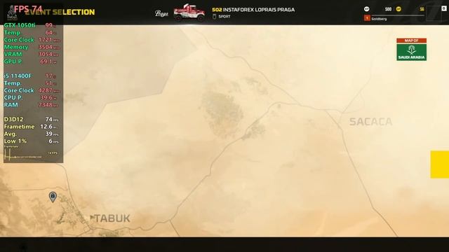 Dakar Desert Rally - GTX 1050ti + i5 11400F смотреть онлайн