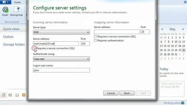 How to setup a POP email account using SSL in Windows live Mail смотреть онлайн