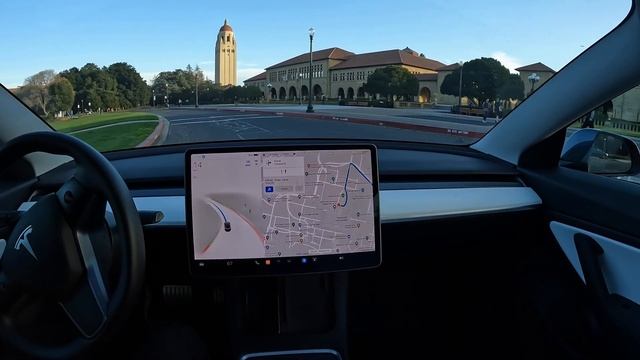 Raw 1x: Tesla to Stanford and Back on FSD Beta 10.9 смотреть онлайн