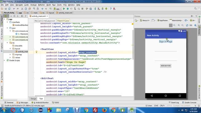 Android App Development in Bangla for Beginners - 9 - Creating Activity Manually & Interface Design смотреть онлайн