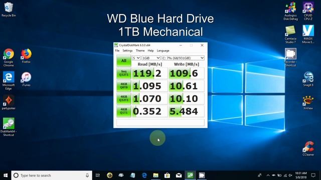 WD Blue SSD setup Windows 10 with SSD SPEED Test - Fast SSD vs HDD смотреть онлайн