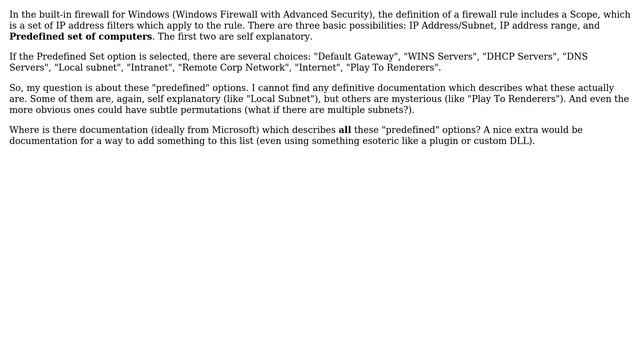Windows firewall - Predefined set of computers смотреть онлайн