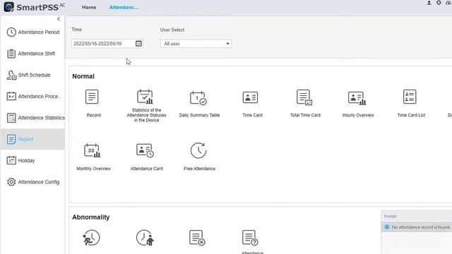 SMARTPSS AC Door Access Attendance Statistics смотреть онлайн