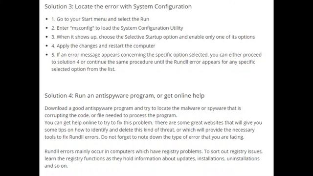 How to fix a Rundll error смотреть онлайн