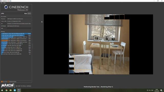AMD Ryzen 5 3600 4.4ghz/1.26v Cinebench r20 смотреть онлайн