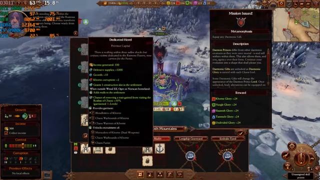 Total War Warhammer III 1080p chaos campaign Daemon of Chaos I9-9900k RTX 2080 смотреть онлайн
