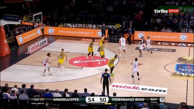 BSL Playoff Final Üçüncü Maç Özet | Anadolu Efes 103-92 Fenerbahçe Beko смотреть онлайн