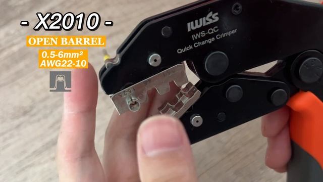 IWISS Quick Change Ratcheting Wire Crimper Tool Set C/w Wire Cable Stripper/Cutter -6pcs Dies
