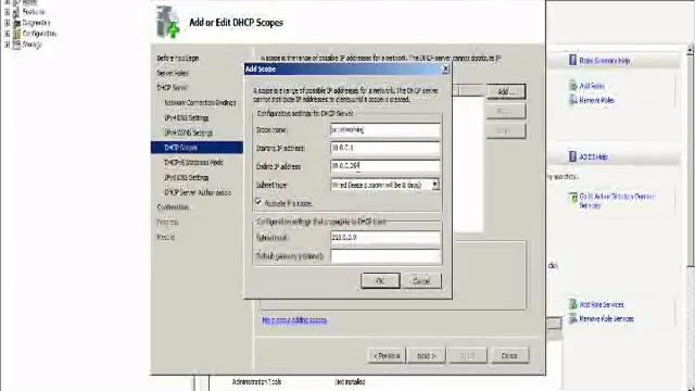 DCHP Installation Windows Server 2008 смотреть онлайн