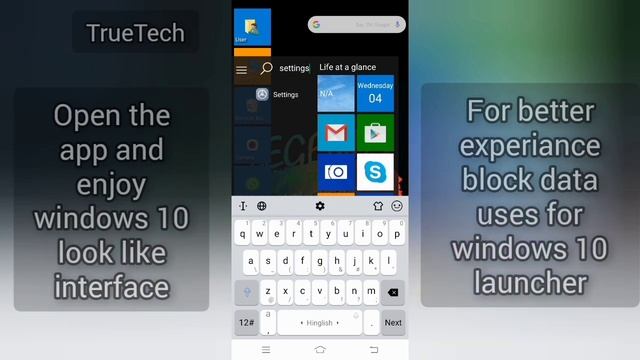 Windows 10 look like interface for android смотреть онлайн