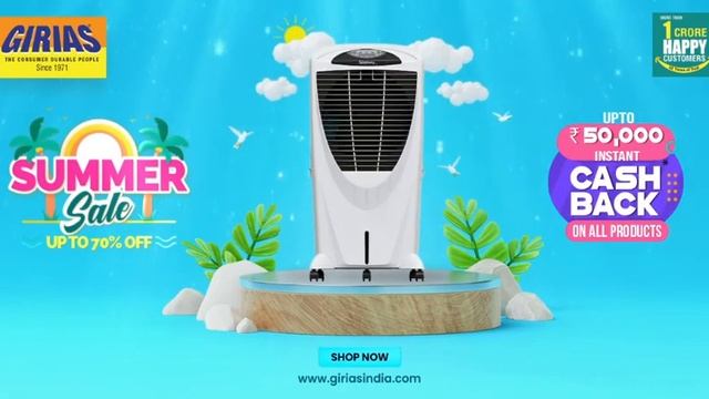 Girias Exclusive Deals on Top Brand ACs, Air Coolers and Fans - Avail upto 50000 Instant Cashback смотреть онлайн