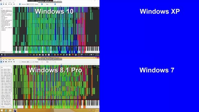 [Black MIDI] Different versions of Windows Black MIDI comparison смотреть онлайн