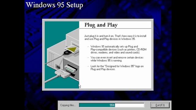 Installing Windows 95 build 499 смотреть онлайн