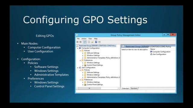 Create and Manage GPO on Windows Server 2012 R2 Part 2 смотреть онлайн