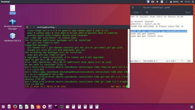 How To Install Atom 32bit On Ubuntu 16 04 Xenial Xerus смотреть онлайн