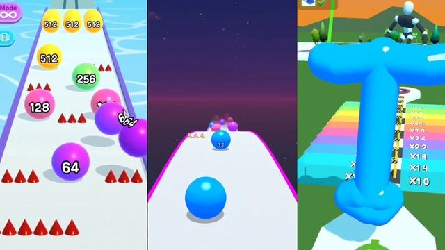 BALL RUN 2048 // BALL MERGE 2048 // TALL MAN RUN GAME. ALL LEVELS GAMEPLAY WALKTROUGH ANDROID смотреть онлайн