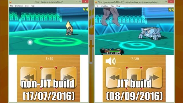 Citra (Nintendo 3DS Emulator): JIT recompiler performance test (Pokemon OR/AS battle video playback смотреть онлайн