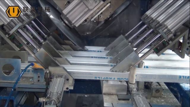 PVC window production line cutting center for upvc profile windows set window machine(Uniwing ) смотреть онлайн
