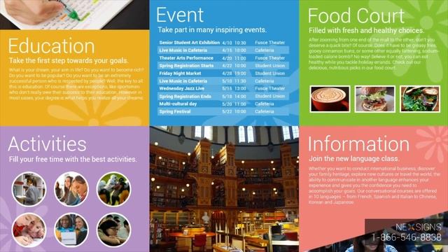 School Education Bulletin Board - Digital Signage Design - Education - NexSigns смотреть онлайн