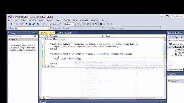 [VB.NET] Position Form at Right Bottom Corner смотреть онлайн