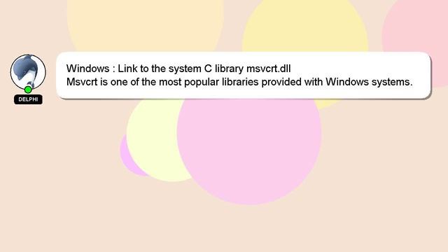 Windows : Link to the system C library msvcrt.dll смотреть онлайн