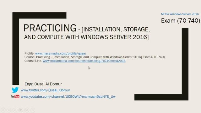 Introduction - course - 70-740 MCSA Windows server 2016 смотреть онлайн