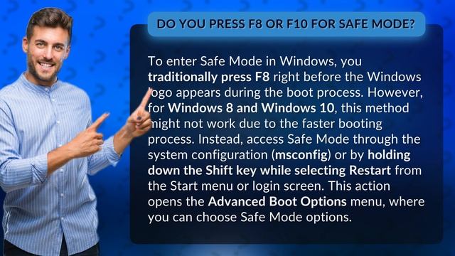 Do you press F8 or F10 for Safe Mode? смотреть онлайн