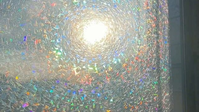 CIAMO Window Privacy Film Rainbow Static Cling Stained Glass Film Window Covering Sticker/ смотреть онлайн