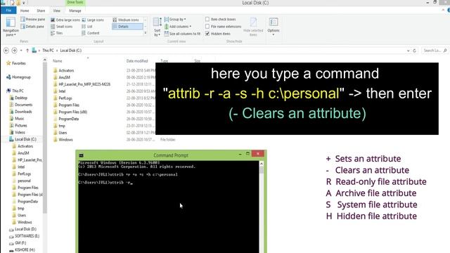 Protect a Folder | CMD | Command Prompt (DOS) | Windows Operating System смотреть онлайн