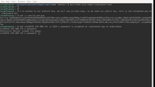 simplesshd setup with ssh keys