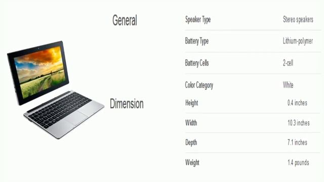 Acer - Aspire Switch 10 E 2-in-1 10.1 (Model No NT.MX1AA.001.RB1) Laptop Specification [America] смотреть онлайн