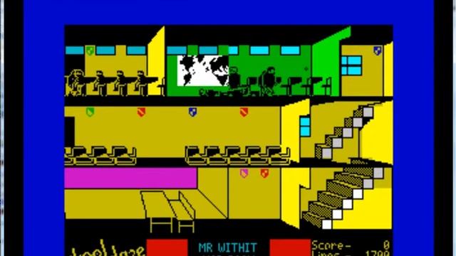 Skool Daze - ZX Spectrum - emulador RetroArch 1.6.7 смотреть онлайн
