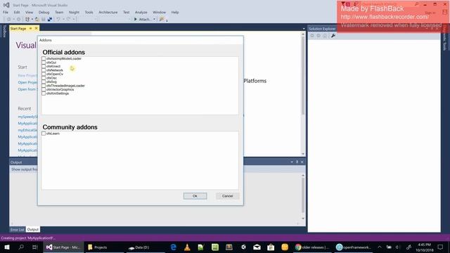 Creating oF project for Visual Studio on Windows смотреть онлайн