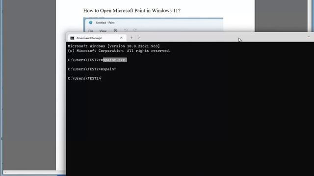 Open/run Microsoft Paint in Windows 11 смотреть онлайн