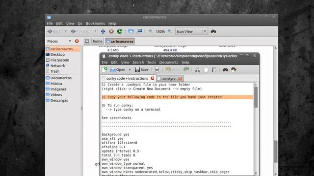 How To--Simple Conky Configuration--Ubuntu Linux смотреть онлайн